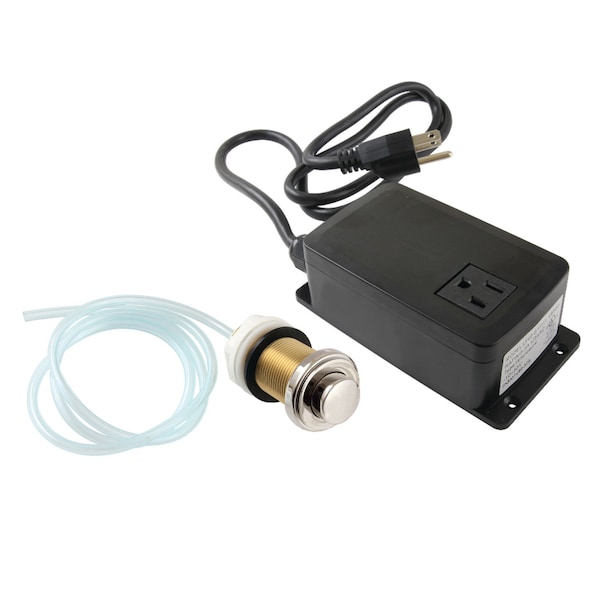 Single Outlet Garbage Disposal Air Switch Kit, Polished Nickel